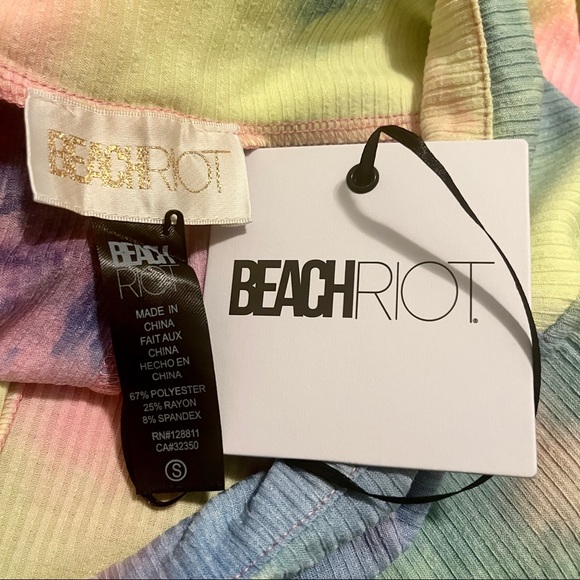 NEW Beach Riot Revolve Tie Dye 2 Piece Crop Top Flare Pants SMALL Lounge $220 - Picture 13 of 13